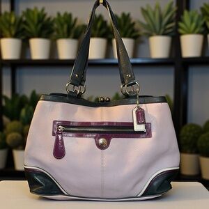 Coach Ashley Colorblock Leather Tote Shoulder Bag F15145